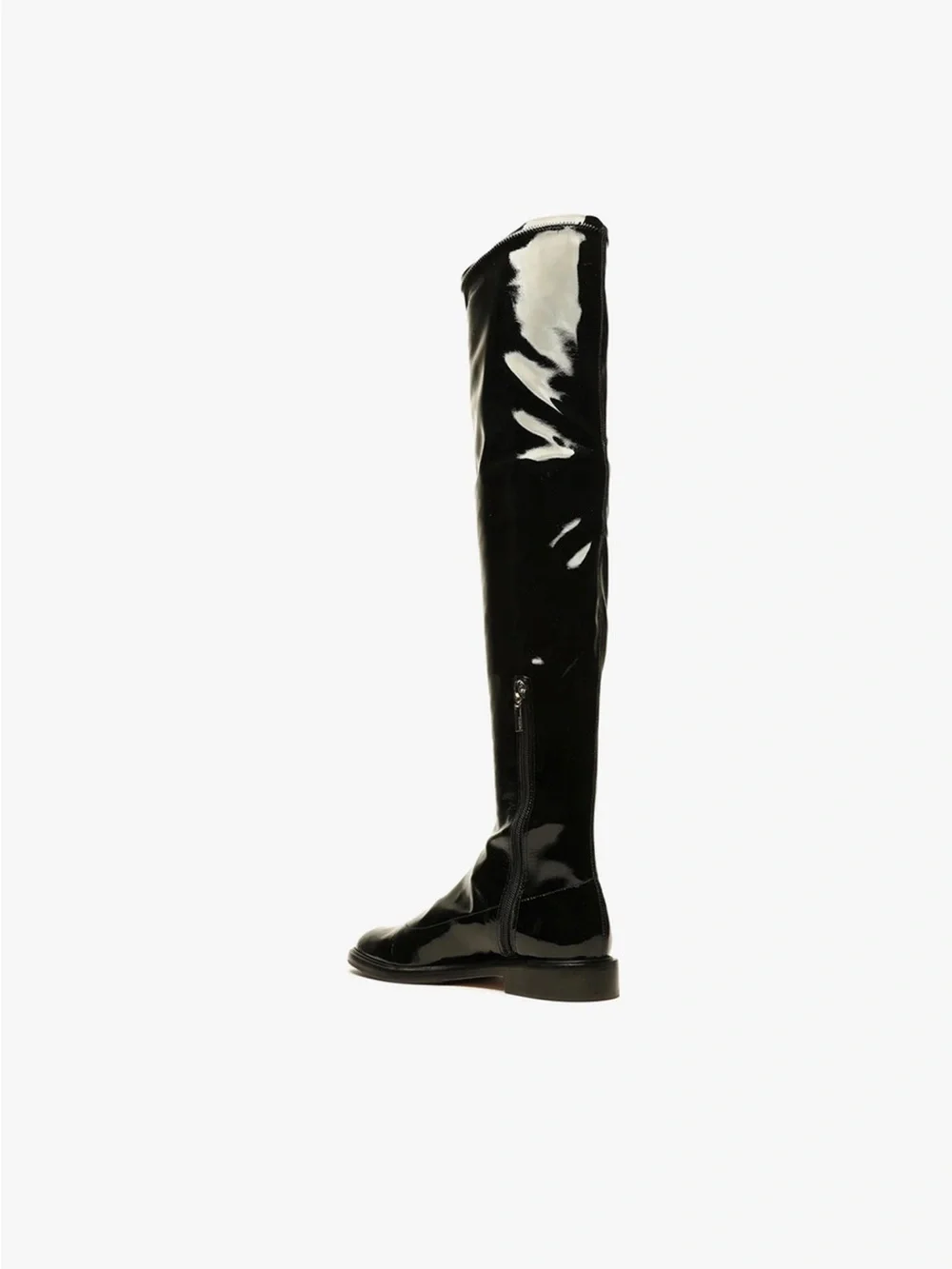 SCHUTZ Black Patent Over-the-Knee Boots